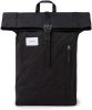 Sandqvist Dante Backpack black with black leather backpack online kopen
