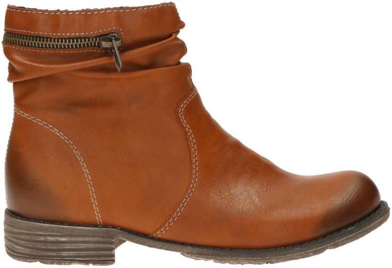Rieker Enkellaars Dames Bruin/Cognac - Tassenshoponline.be