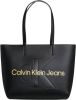 Calvin Klein Zwarte Shopper Sculpted Shopper29 Mono online kopen