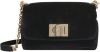 Furla 1927 Mini Velvet Shoulder Bag , Zwart, Dames online kopen