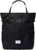 Sandqvist Roger Backpack black with black leather backpack online kopen