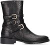 Fred de la Bretoniere Enkellaarsjes Ankle Boot Croco Printed Leather Zwart online kopen