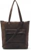 Shabbies Shoppers Shopper Waxed Suede Matching Waxed Leather Bruin online kopen