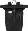 Sandqvist Dante Backpack black with black leather backpack online kopen