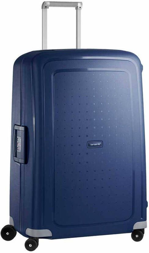 Samsonite S&apos, Cure Spinner 75 blue Harde Koffer - Tassenshoponline.be